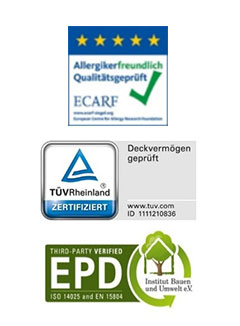 TUV、EPD、ECARF認證